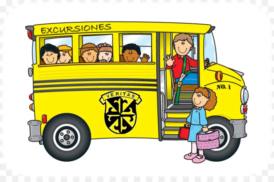 Autobús Escolar，Niños PNG