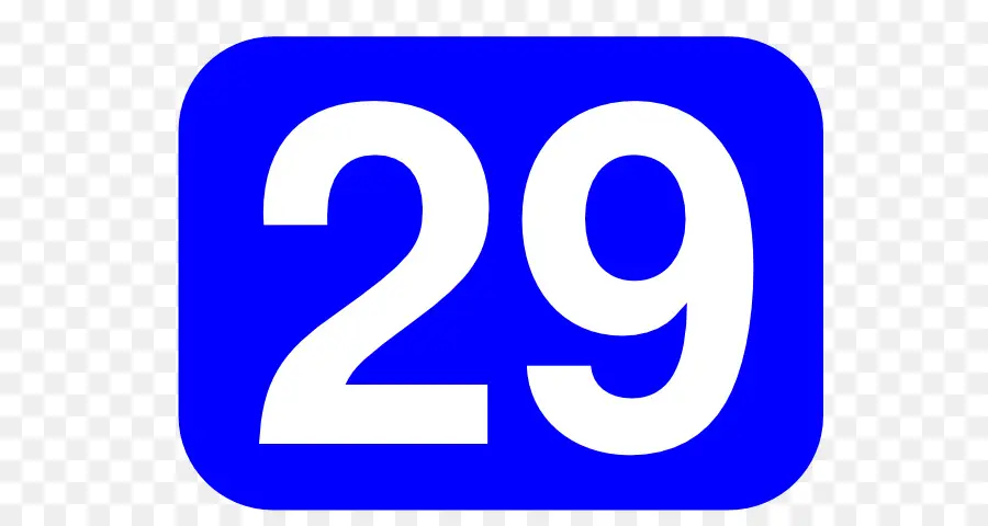 Número 29，Azul PNG