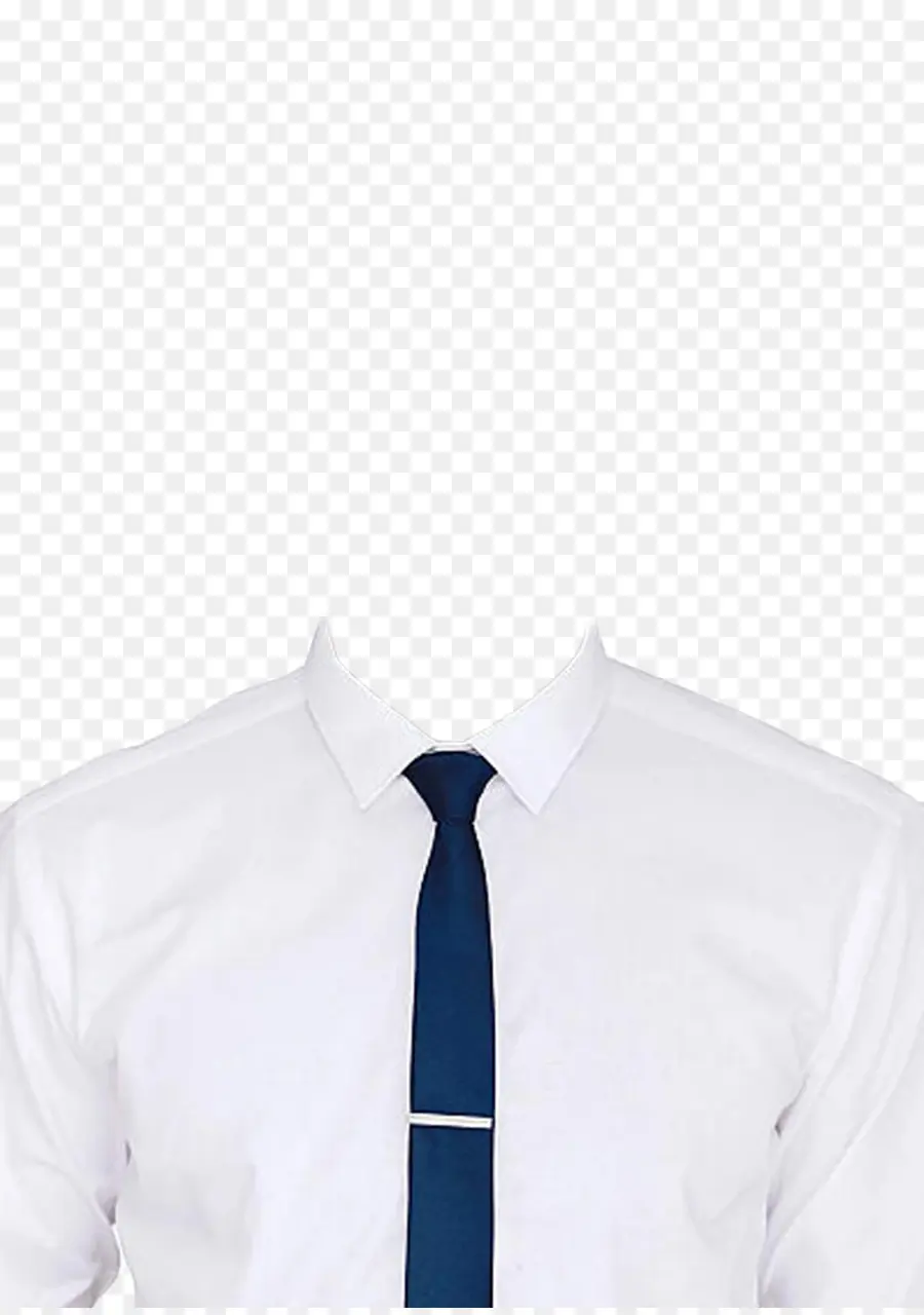 Camisa Blanca Con Corbata Azul，Formal PNG