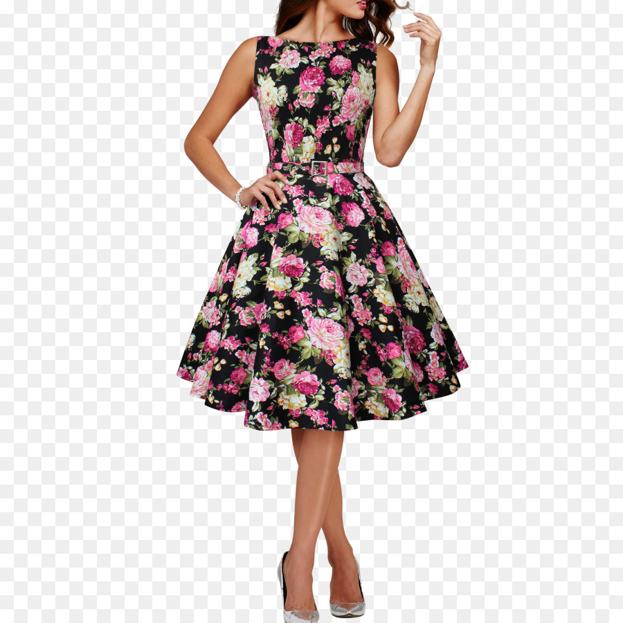 Vestido De Flores，Moda PNG