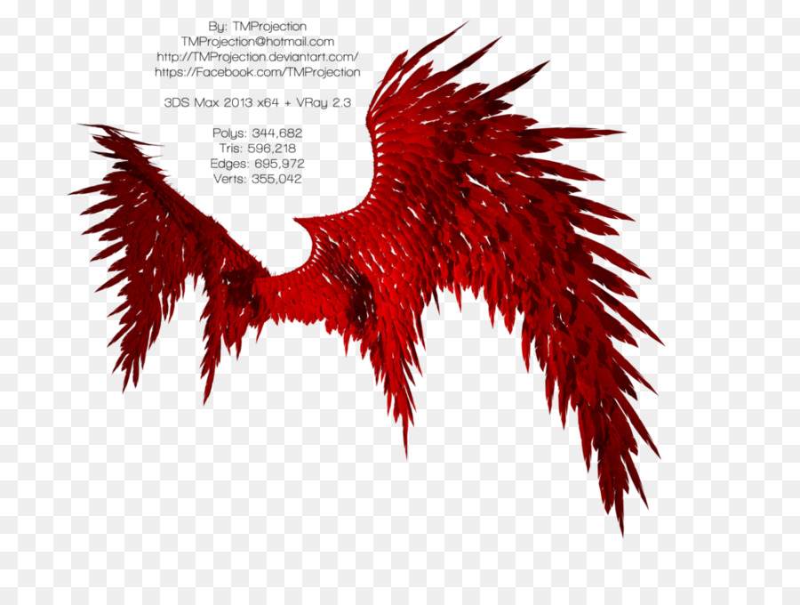 Alas Rojas，Plumas PNG