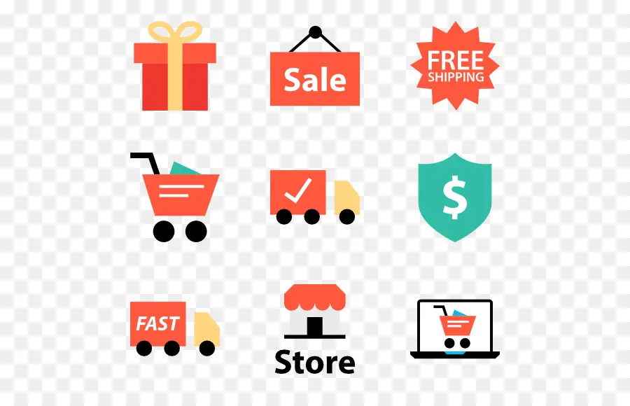 Iconos De Compras，Comercio Electrónico PNG