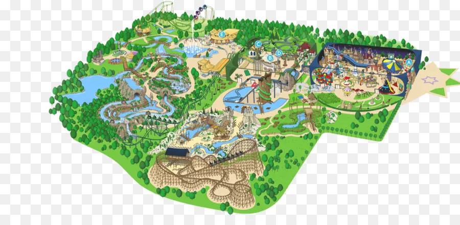 Mapa Del Parque De Atracciones，Paseos PNG