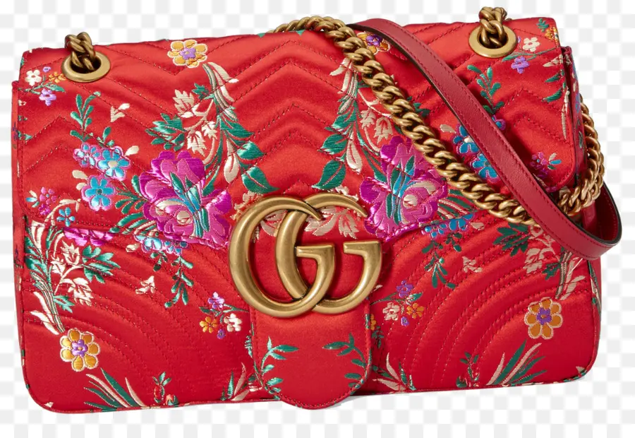 Bolso Con Print De Flores Rojo，Bolso PNG