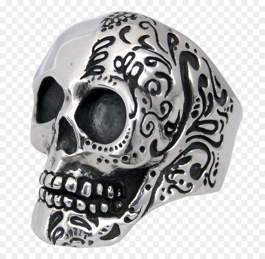 Anillo De Calavera，Plata PNG