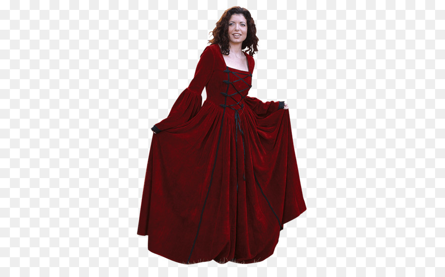 Vestido Rojo，Mujer PNG