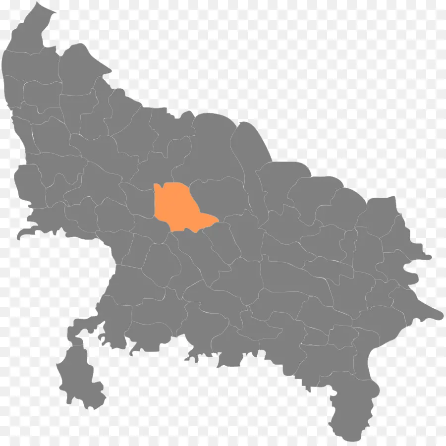 Uttar Pradesh，Mapa PNG