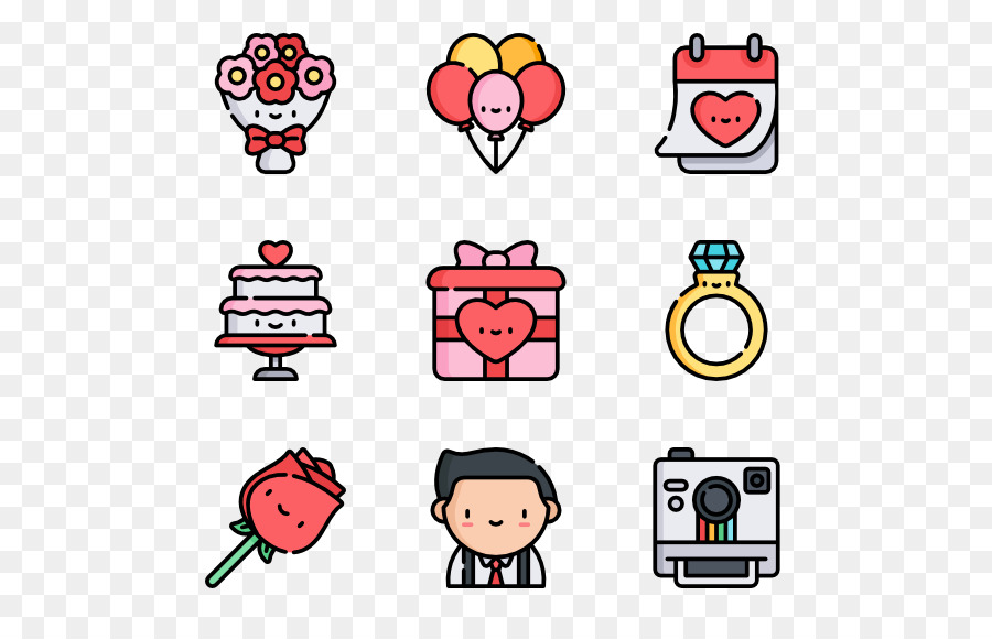 Iconos De San Valentín，Amar PNG