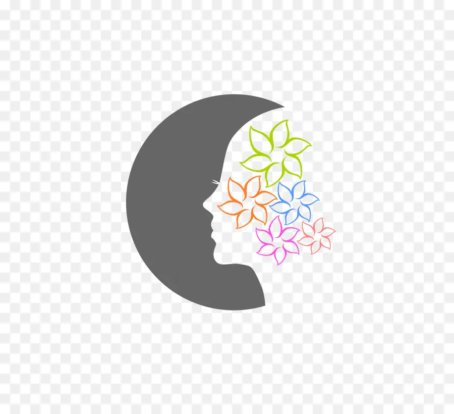 Cara Y Flores，Luna PNG