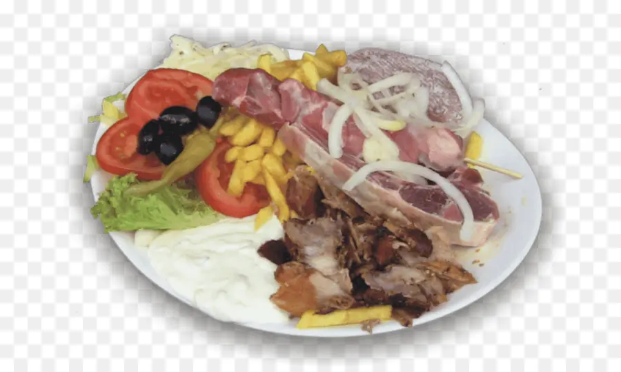 Plato De Comida Mixta，Carne PNG