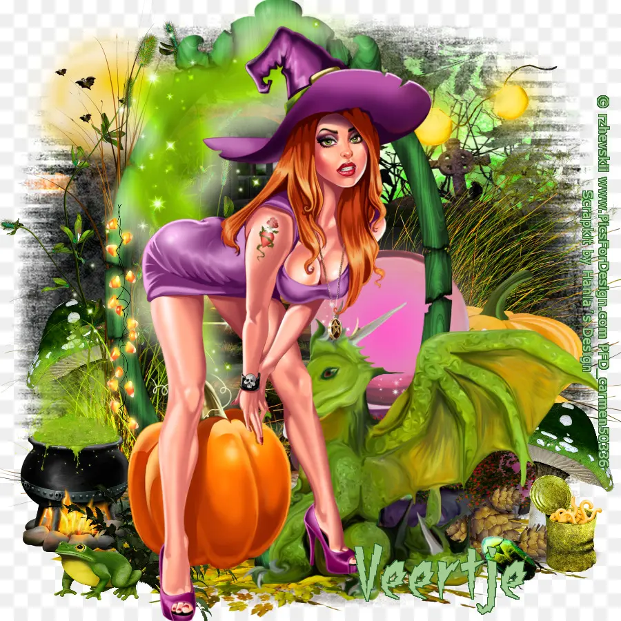 Bruja De Halloween，Calabaza PNG