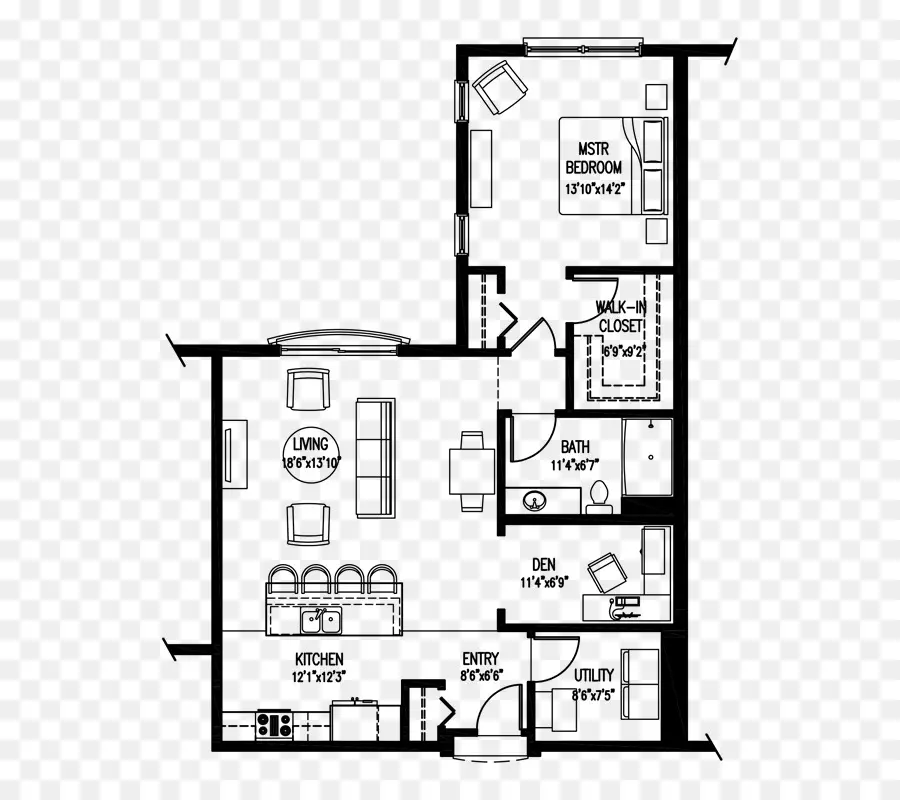 Plan De Piso，Apartamento PNG