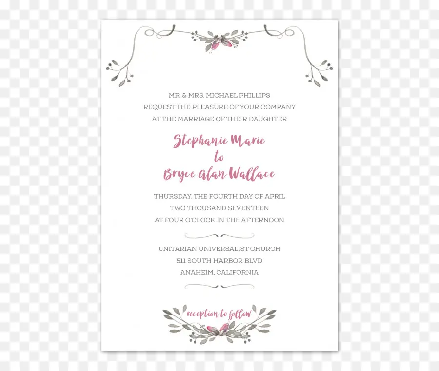 Invitación De La Boda，Rosa M PNG