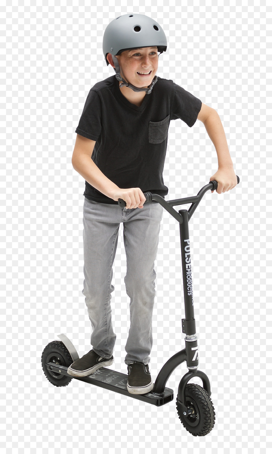 Niño En Scooter，Casco PNG