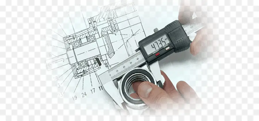 Medición Del Calibrador，Cianotipo PNG
