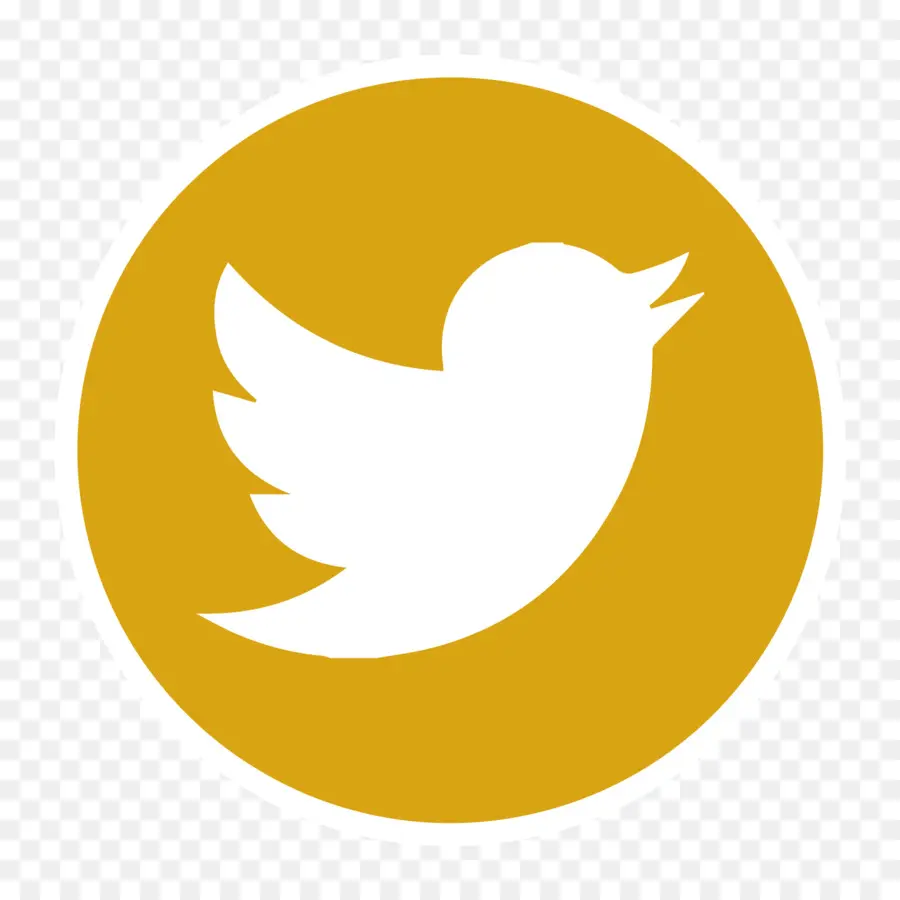 Logotipo De Twitter Dorado，Redes Sociales PNG