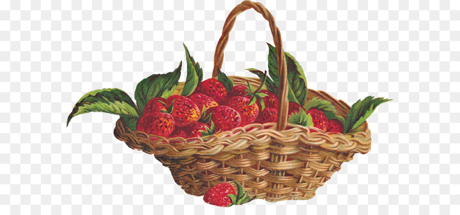 Cesta De Fresas，Rojo PNG