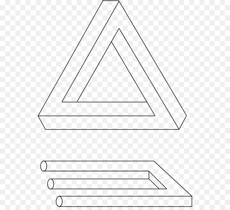 El Triángulo De Penrose，Imposible Objeto PNG