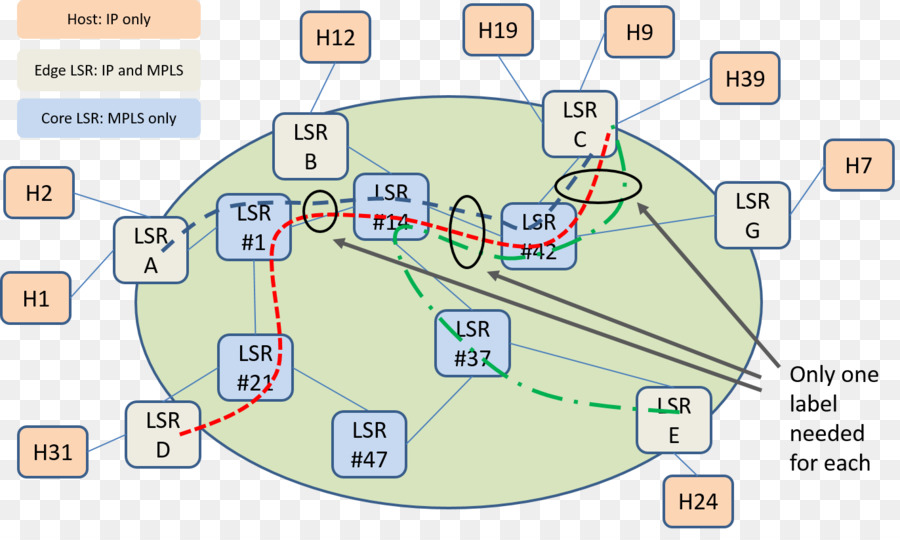 Conmutación Por Etiquetas Multiprotocolo，Labelswitched Camino PNG