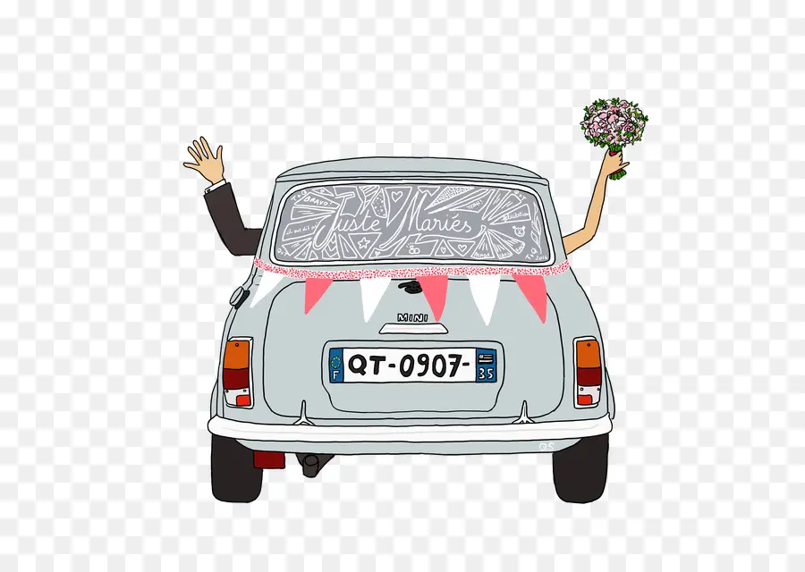 Coche De Boda，Recién Casados PNG