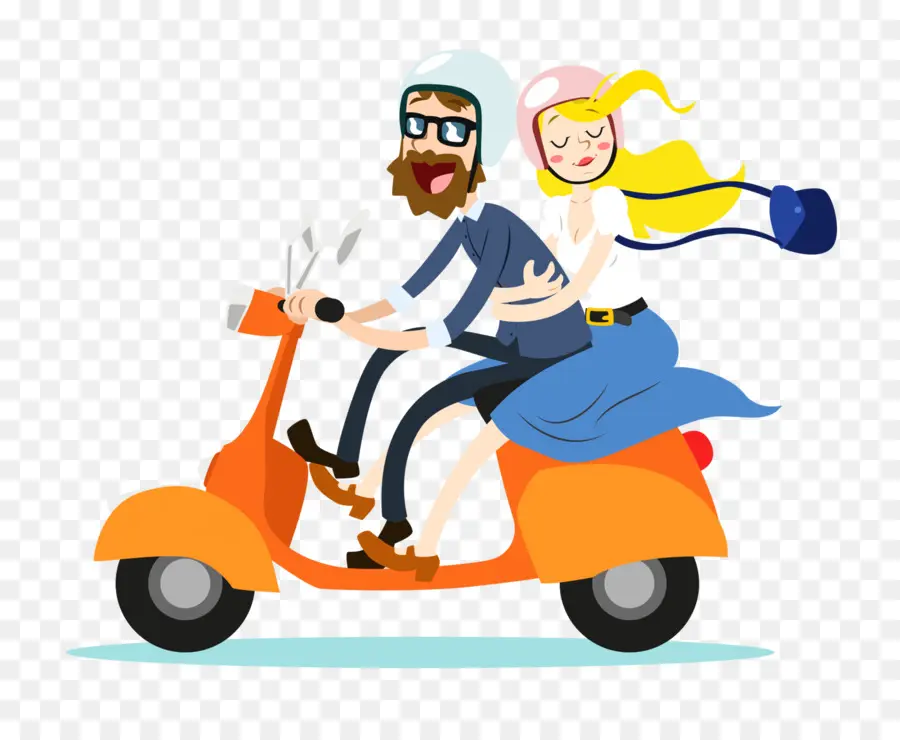 Paseo En Scooter，Pareja PNG