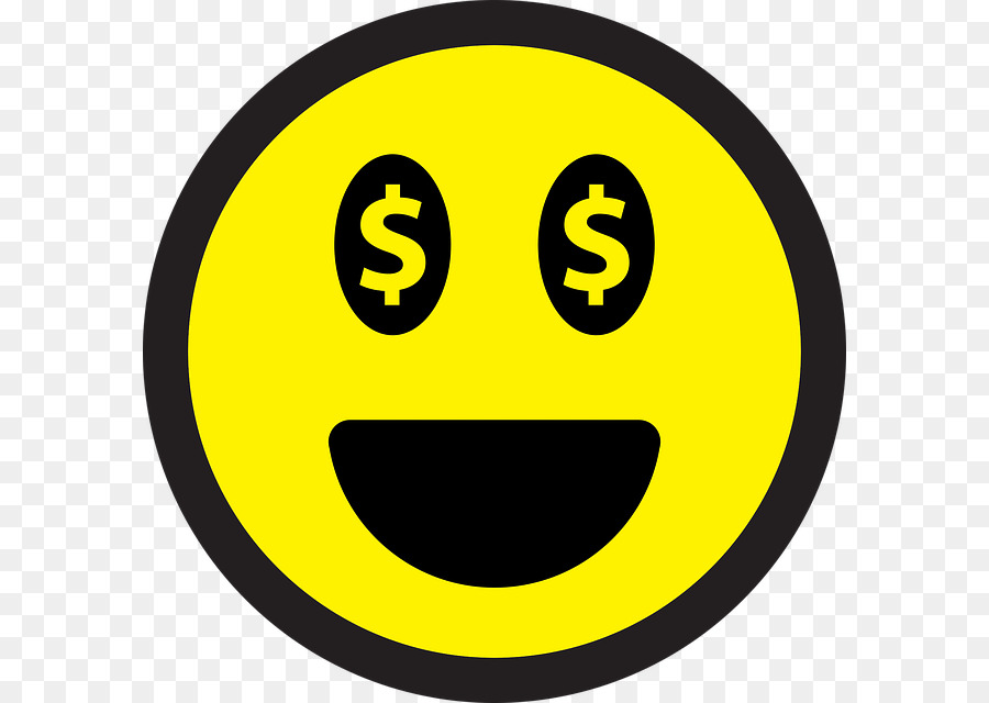 Smiley De Ojos De Dólar，Rostro PNG