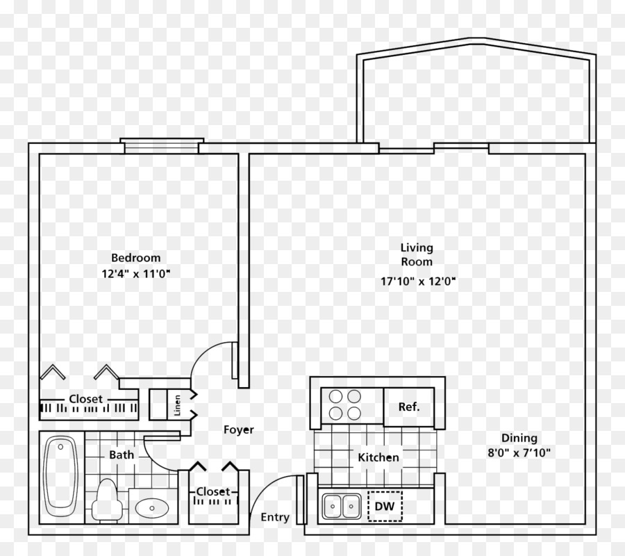 Plan De Piso，Fairview Village Apartamentos PNG