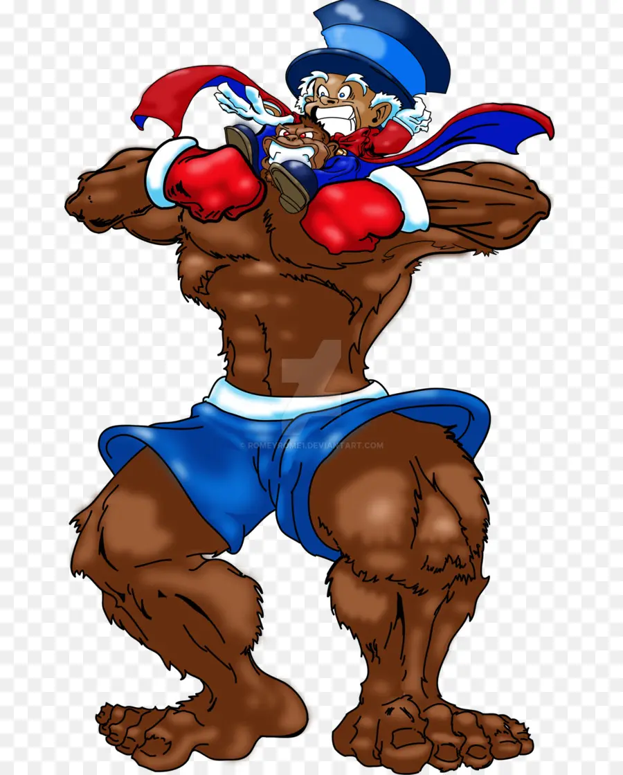 Boxeador De Dibujos Animados，Muscular PNG