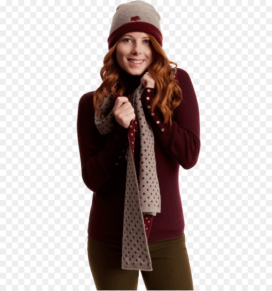 Mujer En Ropa De Invierno，Bufanda PNG