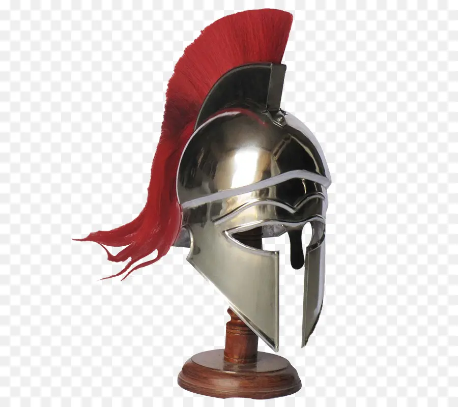 Casco Espartano，Rojo PNG