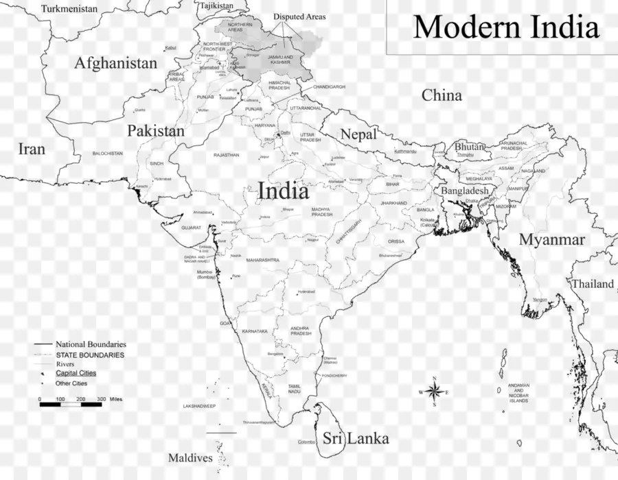 Mapa De India，Geografía PNG