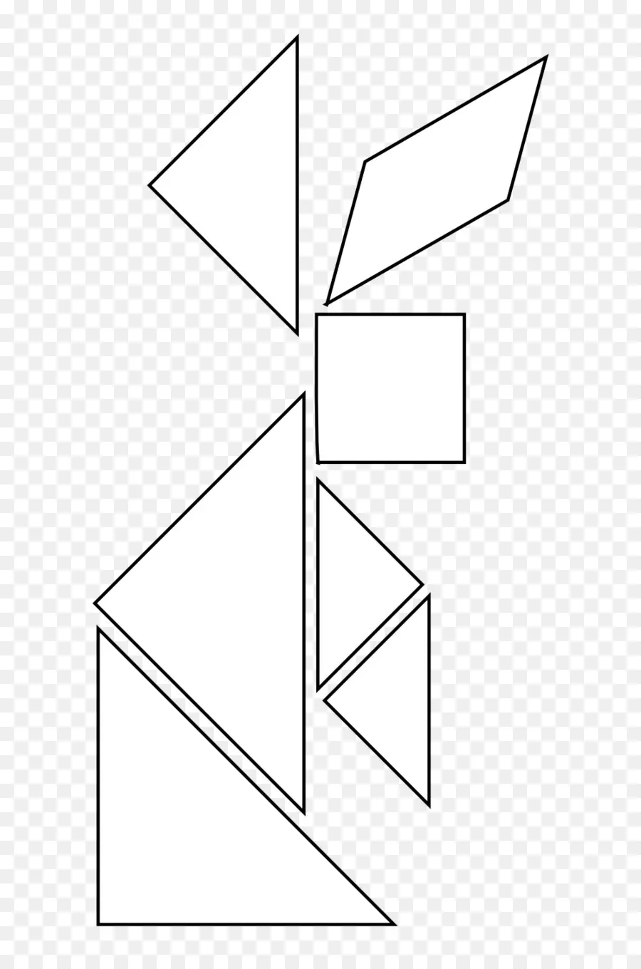 Tangram，Libro Para Colorear PNG