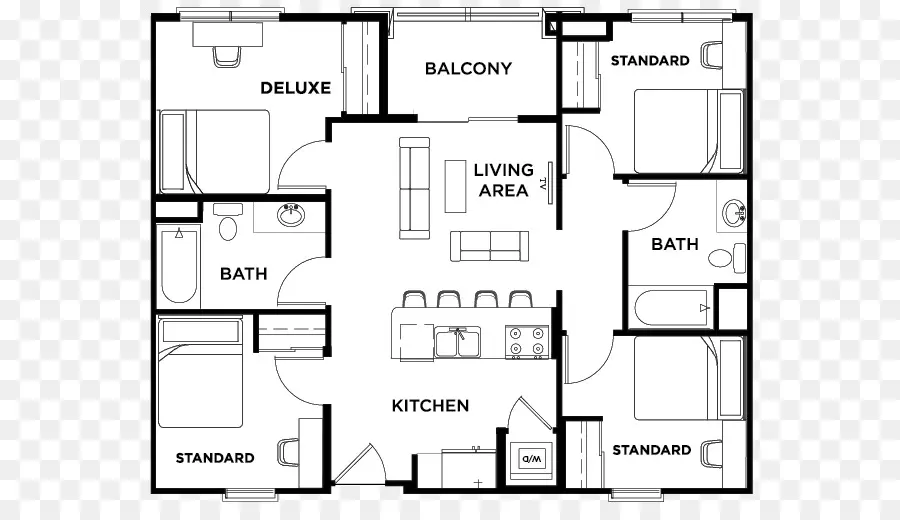 Plan De Piso，1200 West Marshall PNG