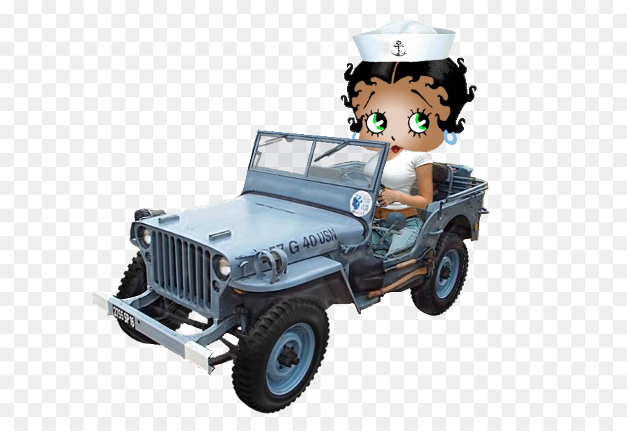 Personaje De Dibujos Animados En Un Jeep，Jeep PNG