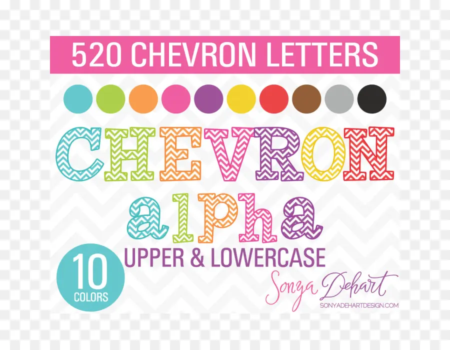 Letras De Chevrón，Vistoso PNG