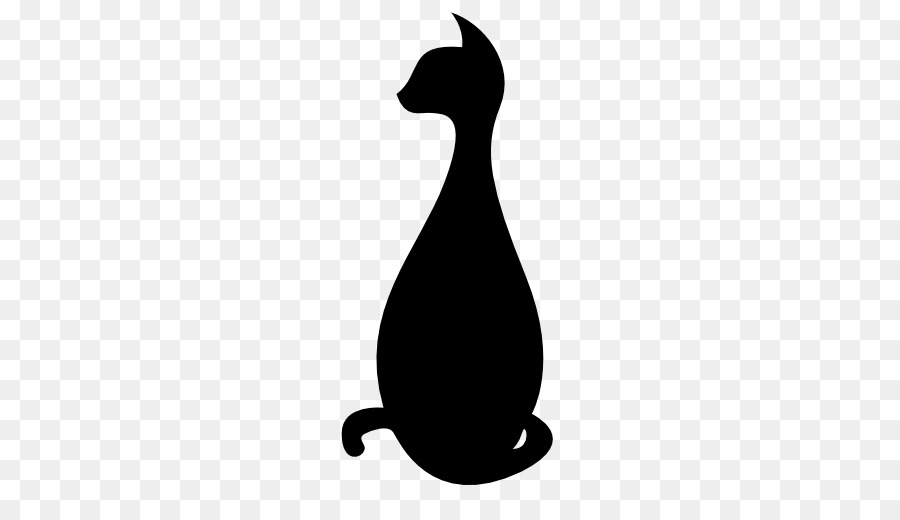 Silueta De Gato Negro，Mascota PNG