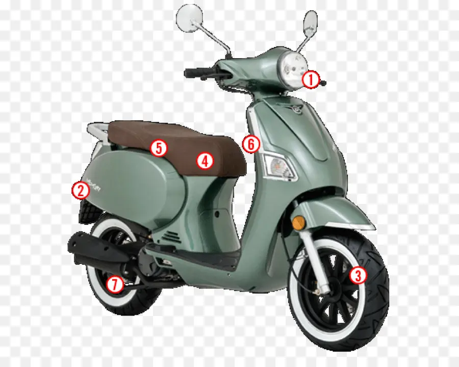 Vespa Verde，Vehículo De Dos Ruedas PNG