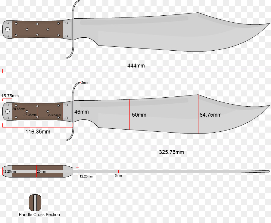 Cuchillo Bowie，Machete PNG