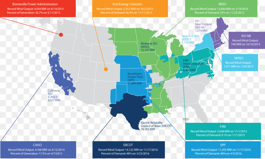 Estados Unidos，La Energía Eólica PNG