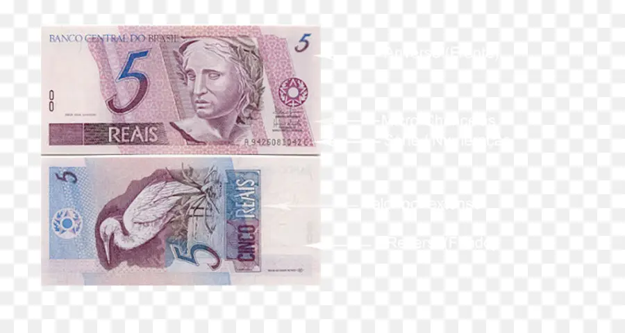 Brasil，Cédula De Cinco Reales PNG