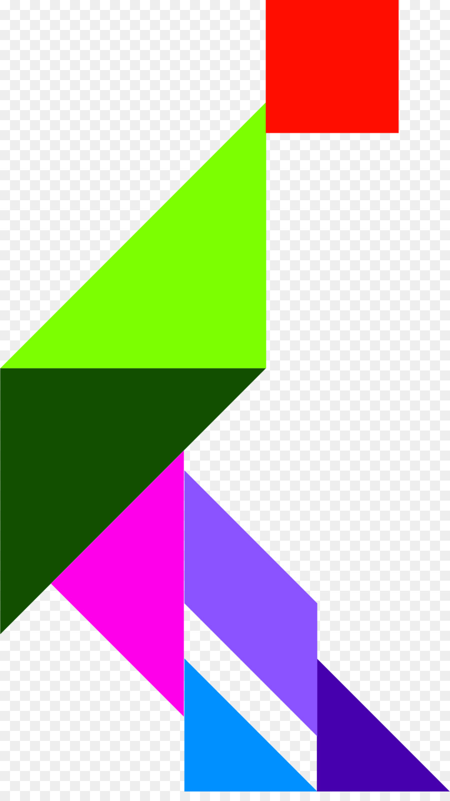 Tangram Colorido，Formas PNG