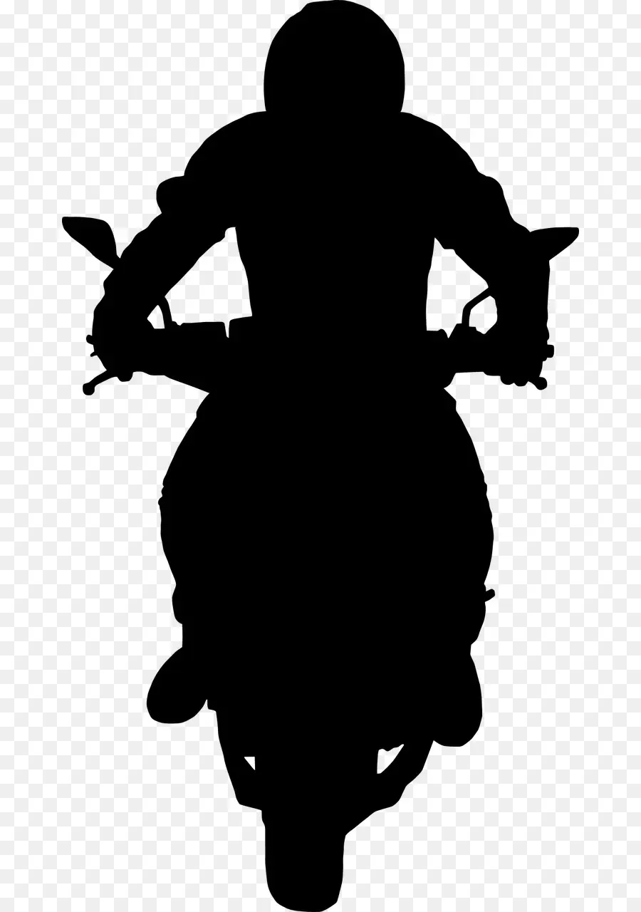 Silueta De Motociclista，Bicicleta PNG