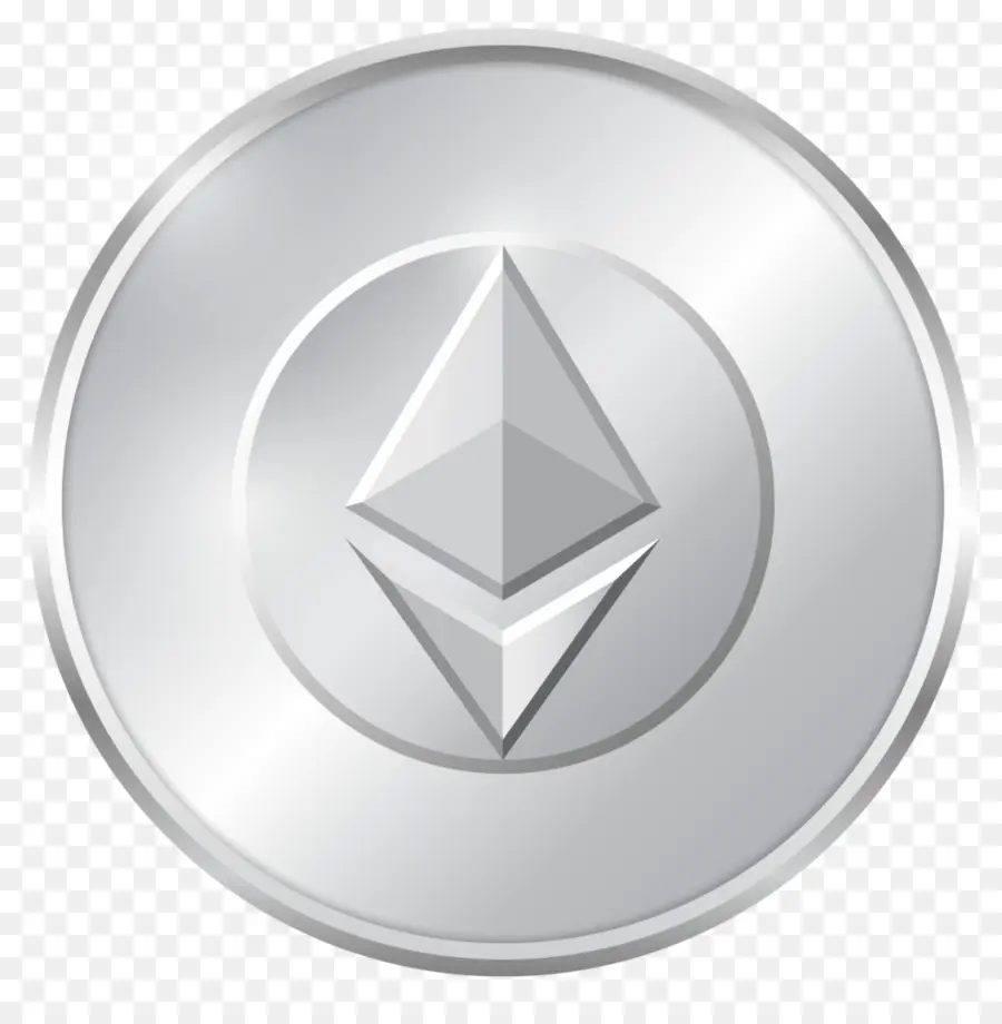 Moneda Etereum De Plata，Criptomoneda PNG