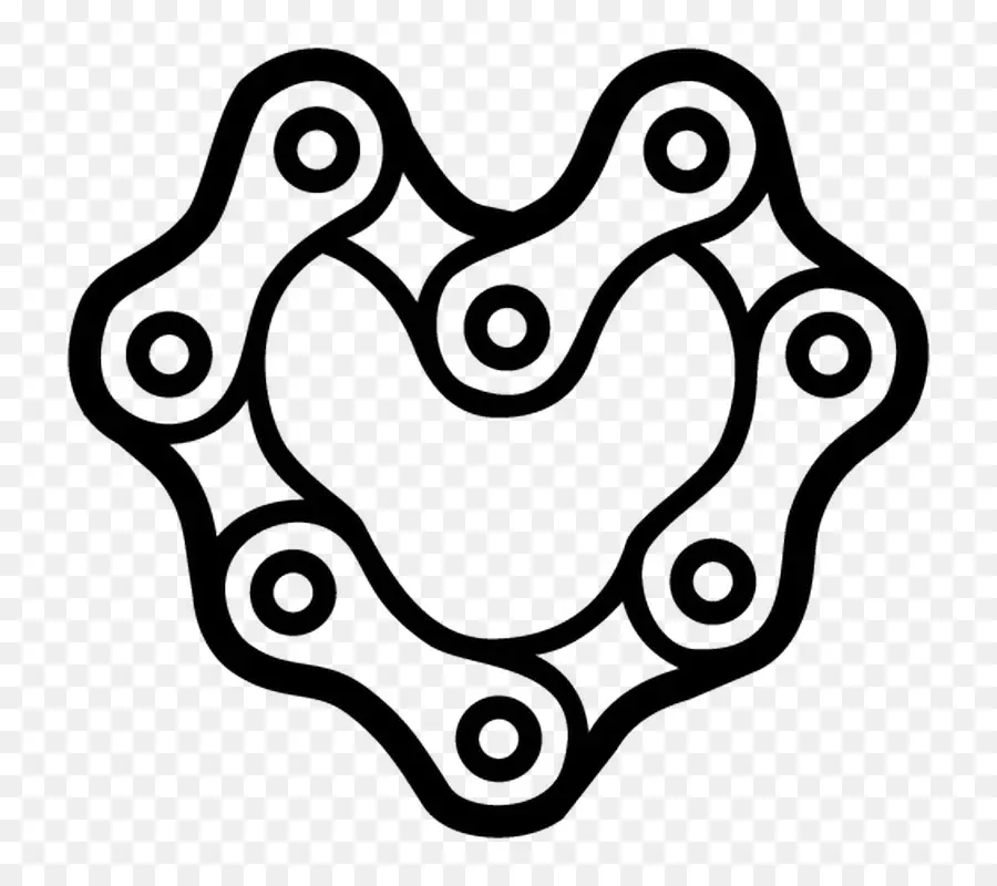 Cadena En Forma De Corazon，Bicicleta PNG