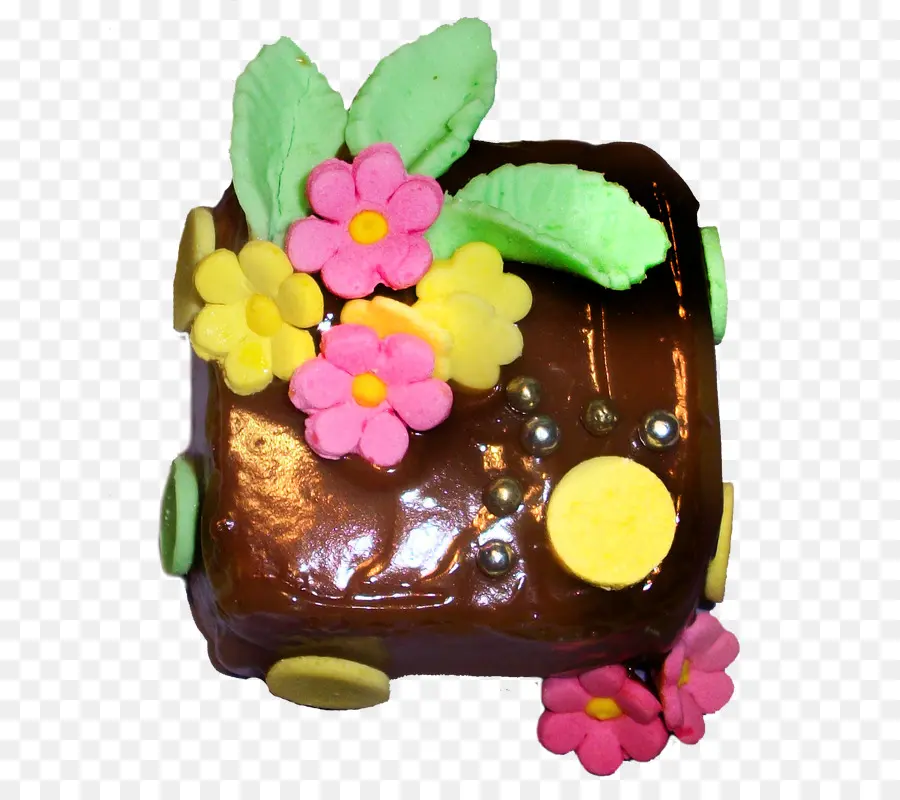 Pastel De Chocolate，Flores PNG