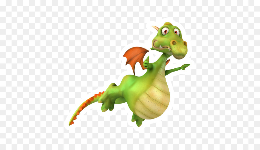 Dragón Verde，Dibujos Animados PNG