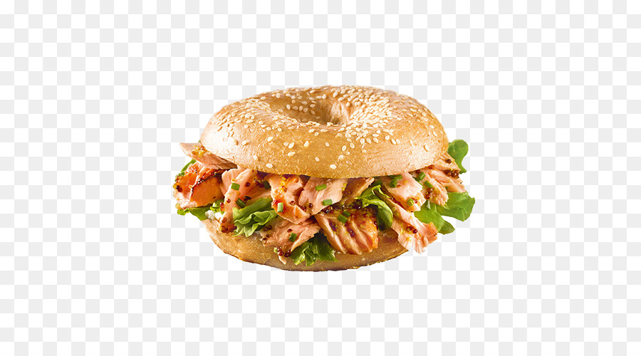 Bagel，Hamburguesa De Salmón PNG