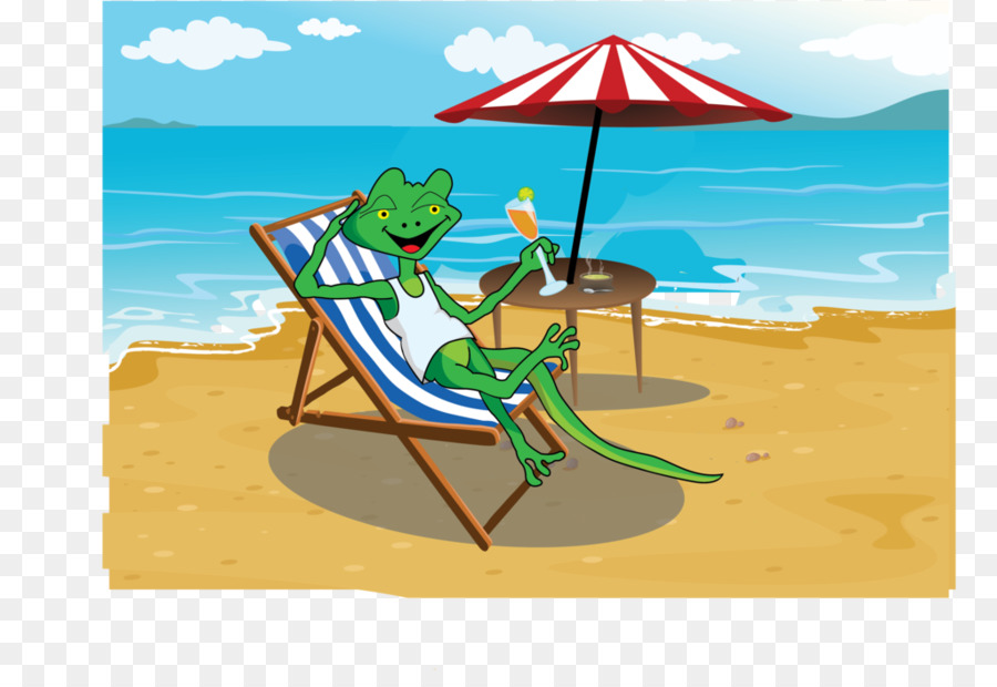 Rana En La Playa，Relajante PNG