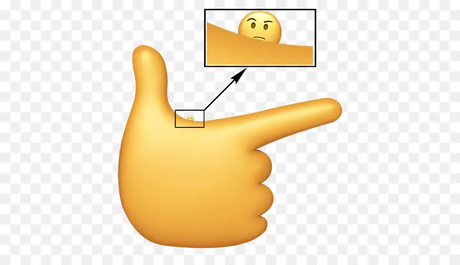 Emoji De Mano Señalando，Gesto PNG