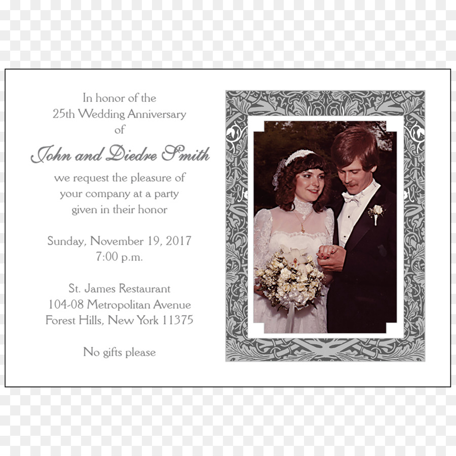 Invitación De La Boda，Aniversario De Boda PNG